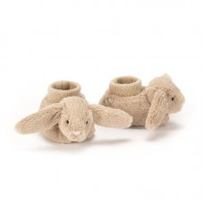 Jellycat 害羞邦尼兔米色婴儿鞋 （10厘米）